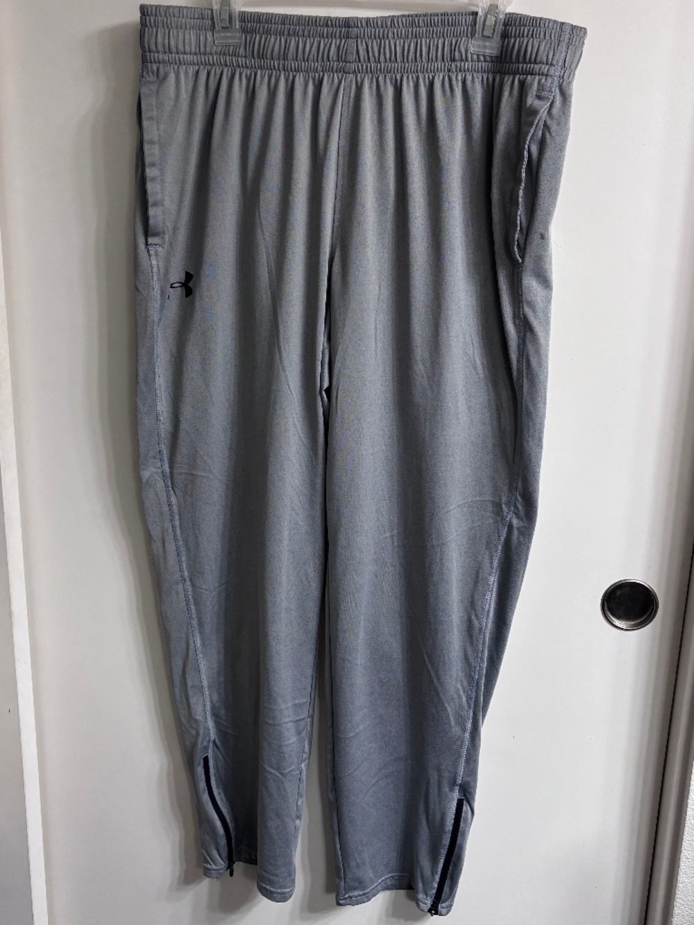 Under Armour Men's Gray Track Pants Size XL Ankle Zipper